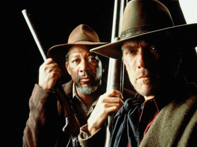Morgan Freeman and Clint Eastwood in Unforgiven
